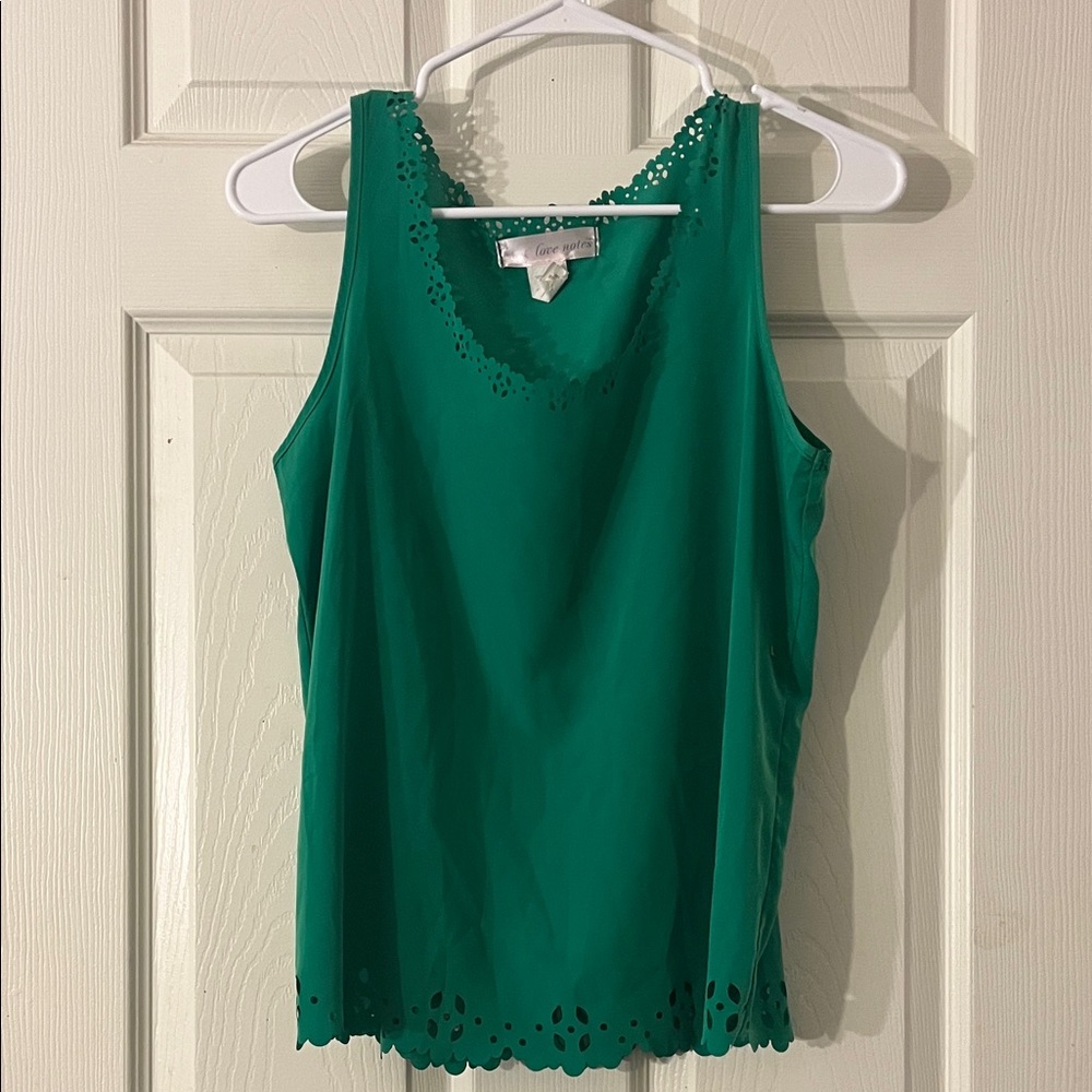 Love Notes Jade Green Sleeveless Top